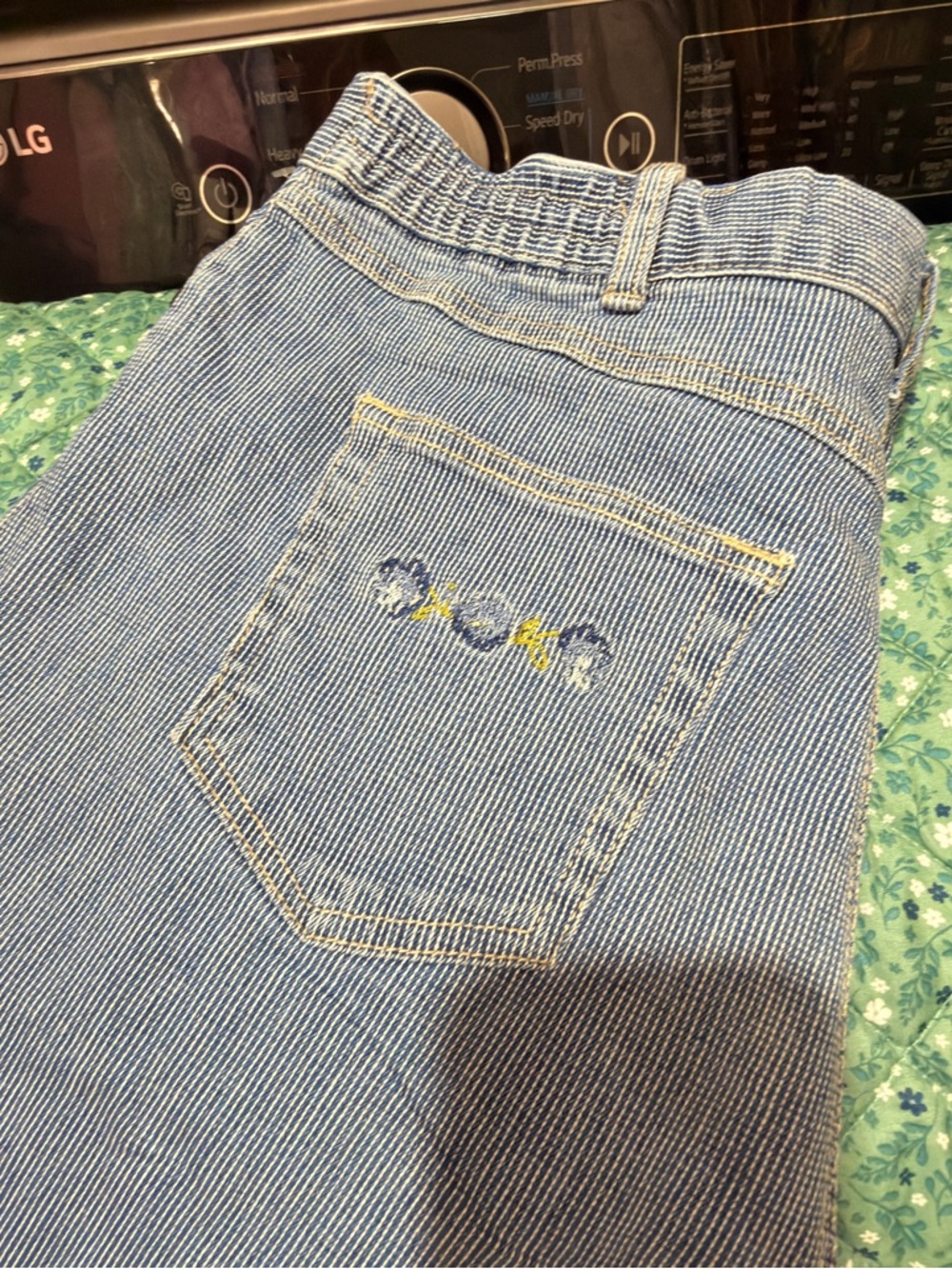 Sag Harbor Light Blue Straight Leg Jeans with Embroidered Pocket Detail